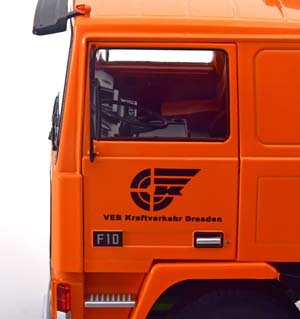 VOLVO F10 VEB KRAFTVERKEHR DRESDEN 1977 ORANGE/BLACK / ВОЛЬВО — фото 4