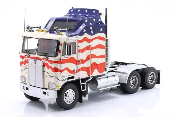 KENWORTH K100 AERODYNE STARS STRIPES 1976 WHITE BLUE RED