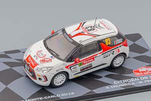 CITROEN DS3 R3 TOTAL N 83 RALLY MONTECARLO 2013 A.CRUGNOLA - M.FERRARA, WHITE RED