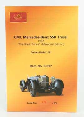 MERCEDES SSK TROSSI 1932 “BLACK PRINCE” MEMORIAL EDITION 600 PCS — фото 15