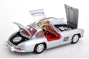 MERCEDES W198 300 SL GULLWING 1954-1957 SILVER/RED / МЕРСЕДЕС 300 СЛ КРЫЛО ЧАЙКИ СЕРЕБРИСТЫЙ С КРАСНЫМ САЛОНОМ — фото 4