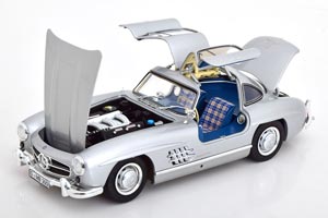 MERCEDES W198 300 SL GULLWING 1954-1957 SILVER/BLUE / МЕРСЕДЕС 300 СЛ КРЫЛО ЧАЙКИ СЕРЕБРИСТЫЙ С СИНИМ САЛОНОМ — фото 3