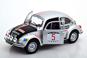 VW VOLKSWAGEN KAFER 1303 WINNER RALLY ELBA 1973 SILVER BLACK WARMBOLD/HAGGBOM — фото 2