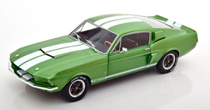 FORD SHELBY MUSTANG GT500 1967 ЗЕЛЕНЫЙ С БЕЛЫМИ ПОЛОСКАМИ
