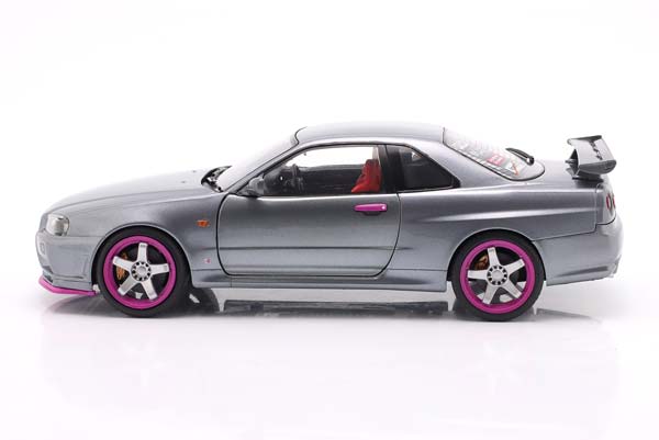 NISSAN SKYLINE GT-R (R34) YEAR 1999 SILVER-GREY METALLIC / PURPLE / НИССАН СКАЙЛАЙН ГТ-Р R34 СИЛВЕР-ГРЕЙ МЕТАЛЛИК ФИОЛЕТОВЫЙ СЕРЫЙ — фото 4