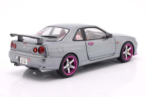 NISSAN SKYLINE GT-R (R34) YEAR 1999 SILVER-GREY METALLIC / PURPLE / НИССАН СКАЙЛАЙН ГТ-Р R34 СИЛВЕР-ГРЕЙ МЕТАЛЛИК ФИОЛЕТОВЫЙ СЕРЫЙ — фото 2