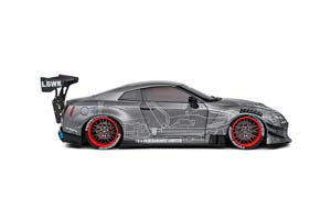 NISSAN GT-R (R35) W/LIBERTY WALK BODY KIT 2.0 2020 CATALOGUE DESIGN СЕРЫЙ — фото 5