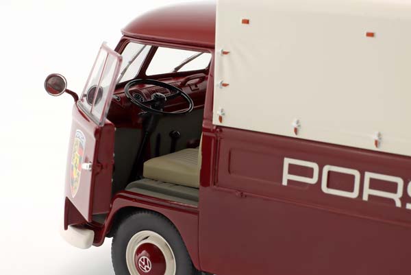 VW T1 PRITSCHE PORSCHE SERVICE 1950 DARK RED/WHITE — фото 5