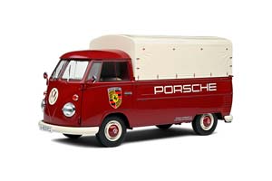VW T1 PRITSCHE PORSCHE SERVICE 1950 DARK RED/WHITE — фото 11