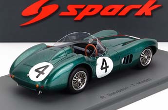 ASTON MARTIN DBR1 SPIDER 3.0L S6 TEAM ESSEX RACING N4 24H LE MANS (1961) R.SALVADORI - T.MAGGS, GREEN MET — фото 2