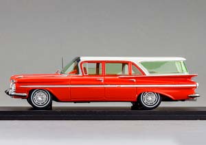 CHEVROLET IMPALA STATION WAGON 1959 RED WITH WHITE ROOF — фото 5