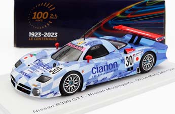 NISSAN R390 GT1 3.5L TURBO TEAM NISSAN MOTORSPORT N30 24H LE MANS (1998) M.KRUMM - J.NIELSEN - F.LAGORCE, LIGHT BLUE WHITE — фото 1