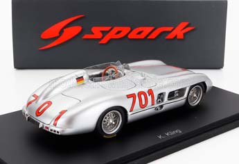 MERCEDES-BENZ 300 SLR 3.0L S8 TEAM DAIMLER-BENZ AG #701 MILLE MIGLIA (1955) K.KLING, SILVER — фото 2