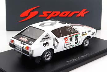 RENAULT R17 N 5 RALLY BANDAMA (1973) J.F.PIOT - F.JAUBER, WHITE BLACK — фото 2