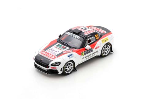 FIAT 124 RALLY RGT N51 RALLY MONTECARLO (2022) A.SASSI - ROMEI, WHITE RED BLACK