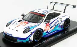 PORSCHE 911 991-2 RSR 4.0L TEAM PROJECT 1 N56 24H LE MANS (2020) M.CAIROLI - E.PERFETTI - L.TEN VOORDE, WHITE LIGHT BLUE — фото 1