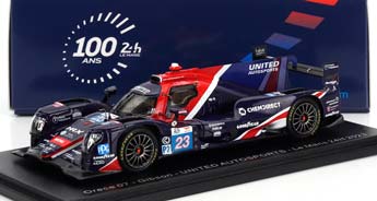 ORECA 07 GIBSON GK428 4.2L V8 TEAM UNITED AUTOSPORTS #23 24H LE MANS (2023) T.BLOMQVIST - O.JARVIS - J.PIERSON, BLUE RED