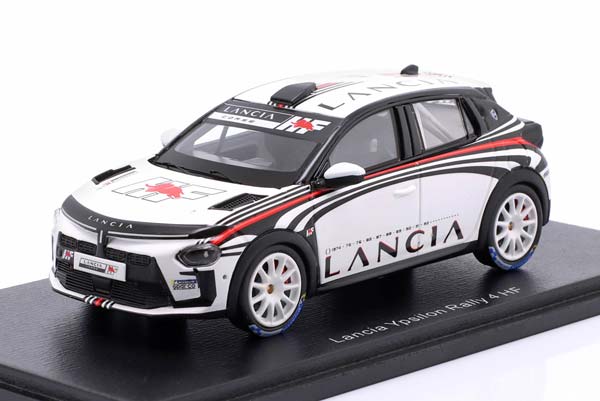 LANCIA YPSILON RALLY 4 HF TESTCAR 2025 WHITE / DECOR / ЛЯНЧА ЙПСИЛОН РАЛЛИ 4 ХФ ТЕСТКАР БЕЛЫЙ
