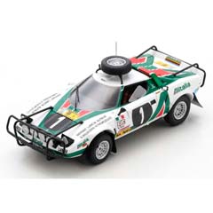 LANCIA STRATOS HF ALITALIA (NIGHT VERSION) #1 RALLY SAFARI (1976) BJORN WALDEGAARD - HANS THORSZELIUS, WHITE GREEN