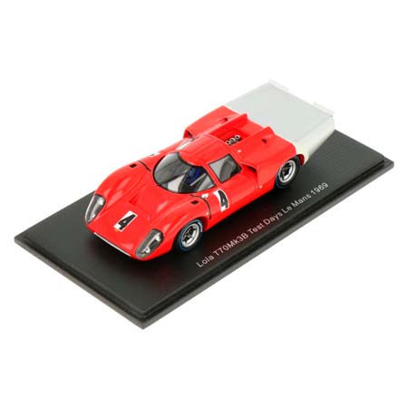 LOLA T70 MK3B LONG TAIL #4 TEST 24H LE MANS (1969), RED WHITE — фото 2