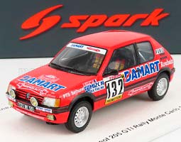 PEUGEOT 205 GTI N132 RALLY MONTECARLO 1986 F.DELECOUR - A.C.PAUWELS, RED