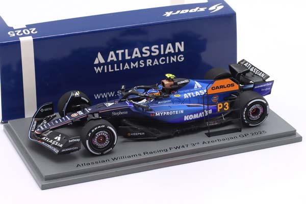 WILLIAMS FW47 #55 3RD AZERBAIJAN GP FORMULA 1 2025 CARLOS SAINZ JR / ВИЛЬЯМС FW47 3 МЕСТО АЗЕРБАЙДЖАН ГРАН-ПРИ ФОРМУЛА-1 КАРЛОС САЙНС