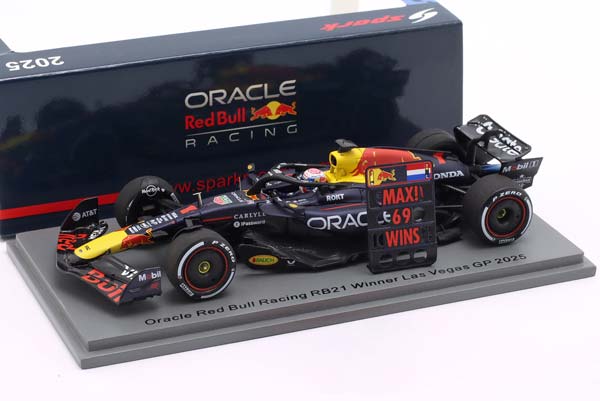 RED BULL RB21 #1 WINNER LAS VEGAS GP FORMULA 1 2025 MAX VERSTAPPEN / РЕД БУЛЛ RB21 ПОБЕДИТЕЛЬ ГРАН-ПРИ ЛАС-ВЕГАСА ФОРМУЛА-1 МАКС ФЕРСТАППЕН КРАСНЫЙ — фото 3