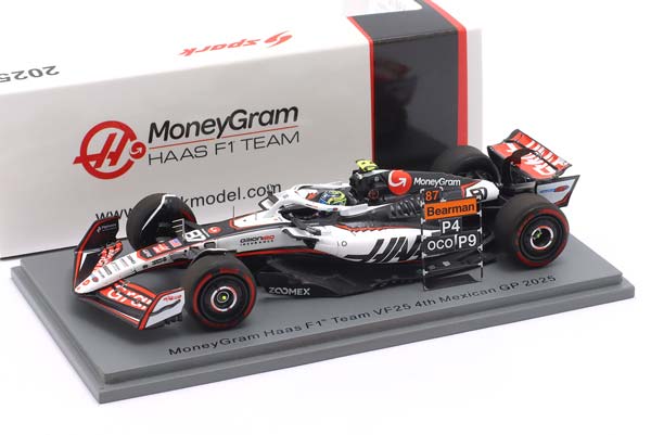 HAAS VF-25 #87 4TH MEXICO GP FORMULA 1 2025 OLIVER BEARMAN / ХААС VF-25 4 МЕСТО ГРАН-ПРИ МЕКСИКИ ФОРМУЛА-1 ОЛИВЕР БЕРМАН — фото 3