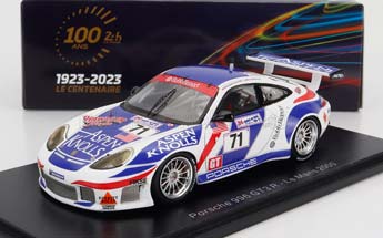 PORSCHE 911 996 GT3 R 3.6L TEAM COLUCCI RACING #71 24H LE MANS 2000 C.WAGNER - S.LEWIS - B.MAZZUOCCOLA, WHITE 2 TONE BLUE