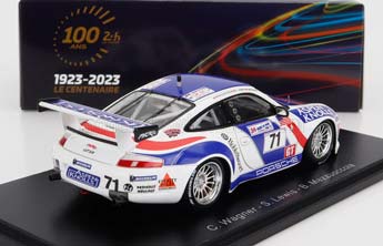 PORSCHE 911 996 GT3 R 3.6L TEAM COLUCCI RACING #71 24H LE MANS 2000 C.WAGNER - S.LEWIS - B.MAZZUOCCOLA, WHITE 2 TONE BLUE — фото 2