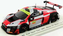 AUDI R8 LMS #7 MACAU GT WORLD CUP (2016) E.MORTARA, RED WHITE BLACK