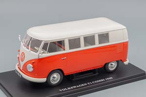 VW VOLKSWAGEN T1 KOMBI MINIBUS 1960, RED WHITE