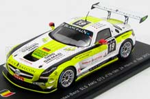 MERCEDES BENZ SLS AMG GT3 N19 19TH 24H SPA (2012) O.MORLEY - K.HEYER - S.ROSLER - M.METZGER, WHITE YELLOW