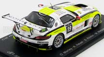MERCEDES BENZ SLS AMG GT3 N19 19TH 24H SPA (2012) O.MORLEY - K.HEYER - S.ROSLER - M.METZGER, WHITE YELLOW — фото 2