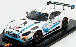 MERCEDES BENZ GT-S AMG GT3 TEAM BLACK FALCON N4 8TH 24H SPA (2017) L.STOLZ - A.CHRISTODOULOU - Y.BUURMAN, WHITE