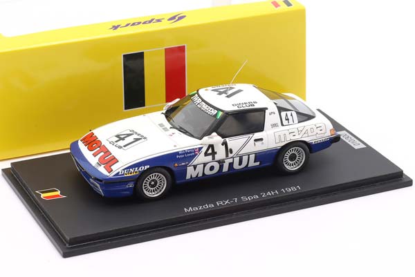 MAZDA RX-7 TWR #41 24H SPA 1981 PERCY, LOVETT / МАЗДА RX-7 ТВР 24 ЧАСА СПА ПЕРКЙ ЛОВЕТТ БЕЛЫЙ СИНИЙ