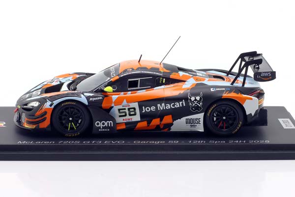 MCLAREN 720S GT3 EVO #58 24H SPA 2025 GARAGE 59 / МАКЛАРЕН 720S ГТ3 ЭВО 24 ЧАСА СПА ГАРАГЕ 59 ОРАНЖЕВЫЙ ЧЕРНЫЙ — фото 4