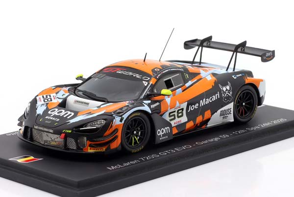MCLAREN 720S GT3 EVO #58 24H SPA 2025 GARAGE 59 / МАКЛАРЕН 720S ГТ3 ЭВО 24 ЧАСА СПА ГАРАГЕ 59 ОРАНЖЕВЫЙ ЧЕРНЫЙ