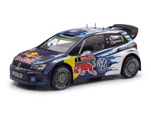 VW VOLKSWAGEN POLO R WRC S.OGIER/J.INGRASSIA #1 СИНИЙ С БЕЛЫМ И КРАСНЫМ