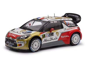 CITROEN DS3 WRC S. LOEB/D. ELENA #1 БЕЛЫЙ С КРАСНЫМ И ЗОЛОТИСТЫМ