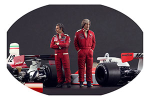 ФИГУРКА КОЛЛЕКЦИОННАЯ LAUDA & HUNT RUSH MOVIES / НАБОР 2 ФИГУРКИ 1:18 НИКИ ЛАУДА И ДЖЕЙМС ХАНТ