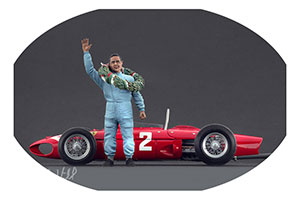 ФИГУРКА КОЛЛЕКЦИОННАЯ PHILL HILL FERRRARI РУЧНАЯ РАБОТА В МАСШТАБЕ 1:18 ФИЛ ХИЛЛ ФЕРРАРИ