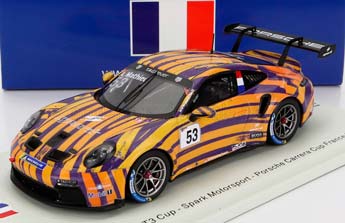 PORSCHE 911 991 GT3 CUP N53 PORSCHE CARRERA CUP FRANCE SPA (2021) ARTHUR MATHIEU, ORANGE PURPLE