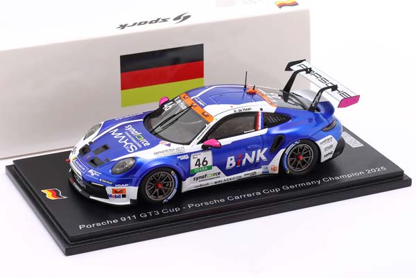 PORSCHE 911 GT3 CUP #46 CHAMPION PORSCHE CARRERA CUP GERMANY 2025 DE HAAN / ПОРШЕ 911 ГТ3 КУП ЧЕМПИОН КАРРЕРА ГЕРМАНЙ ДЕ ХААН — фото 3