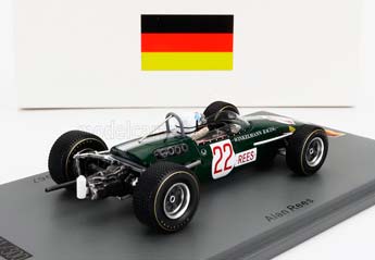 BRABHAM F2 BT23 #22 2ND GERMAN GP (1967) ALAN REES, GREEN WHITE — фото 2