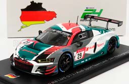 AUDI R8 LMS GT3 TEAM AUDI SPORT LAND N29 24H NURBURGRING (2021) C.MIES - K.VAN DER LINDE - R.RAST, WHITE GREY BLUE