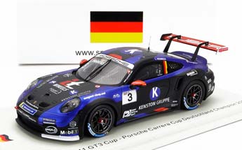 PORSCHE 911 991-2 GT3 TEAM KENSTON #3 CHAMPION GERMAN PORSCHE CARRERA CUP SEASON (2022) L.HEINRIE, BLACK — фото 1