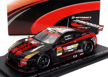 NISSAN GT-R TEAM RUNUP RIVAUX TOMEI SPORTS N360 GT300 SUPER GT (2022) T.AOKI - A.TANAKA, BLACK RED