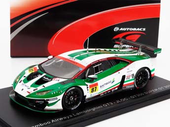 LAMBORGHINI AVENTADOR GT3 TEAM JLOC #87 GT300 SUPER GT (2022) K.MTSUURA - N.SAKAGUCHI, WHITE GREEN