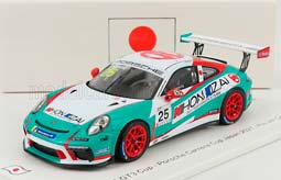 PORSCHE 911 991 GT3 CUP N25 PORSCHE CARRERA CUP JAPAN PRO-AM CHAMPION (2021) KIYOSHI UCHIYAMA, LIGHT BLUE WHITE